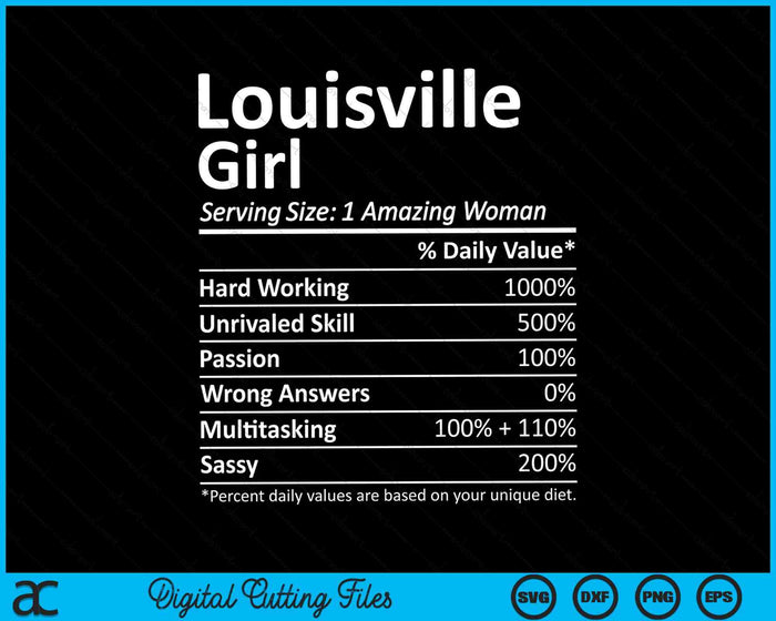 Louisville Girl KY Kentucky Funny City Home Roots SVG PNG Archivos de corte digital