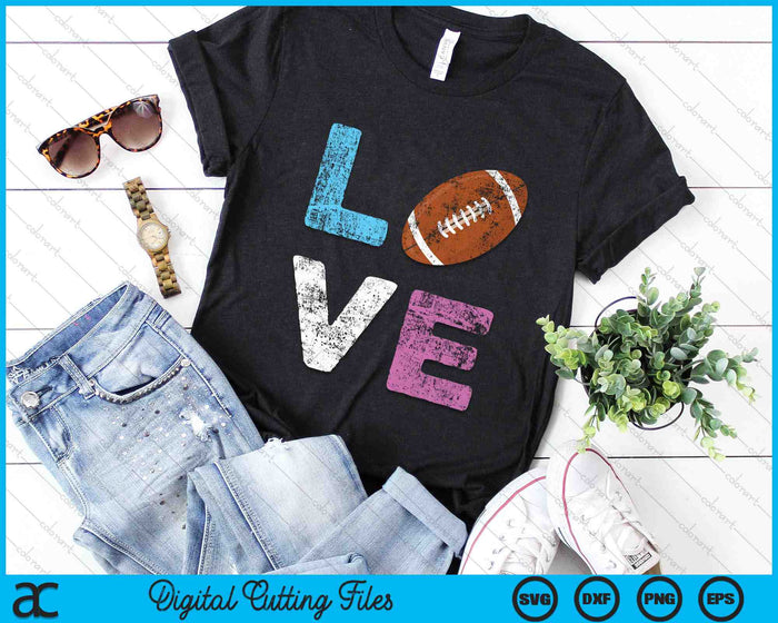 Love American Football Team Fan SVG PNG Digital Cutting Files