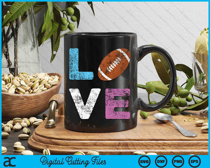 Love American Football Team Fan SVG PNG Digital Cutting Files