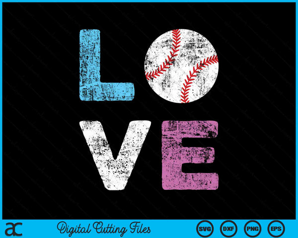 Love Baseball Team Fan SVG PNG Digital Cutting Files