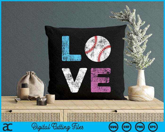 Love Baseball Team Fan SVG PNG Digital Cutting Files