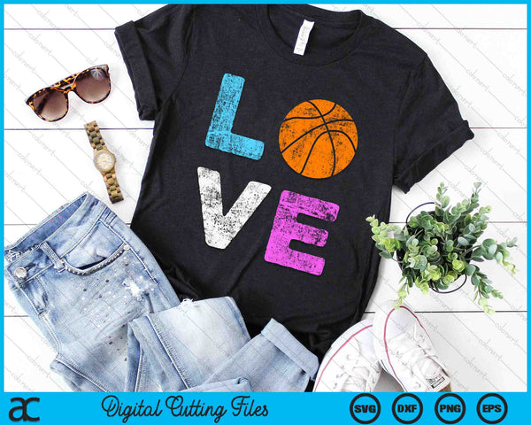Love Basketball Team Fan SVG PNG Digital Cutting Files