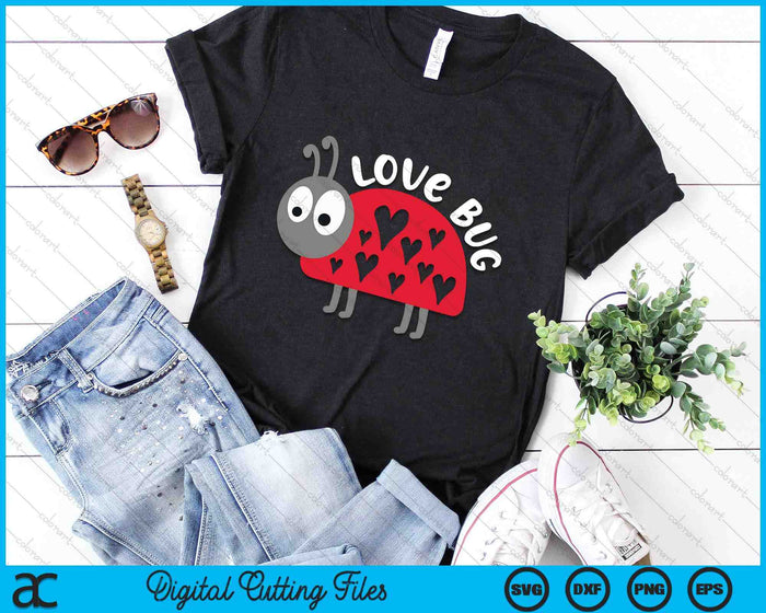 Love Bug Cute Valentine's Day Party Ladybug SVG PNG Digital Printable Files