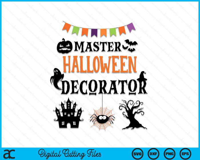 Liefde versieren voor Halloween Master Halloween Decorator SVG PNG digitaal snijden-bestand