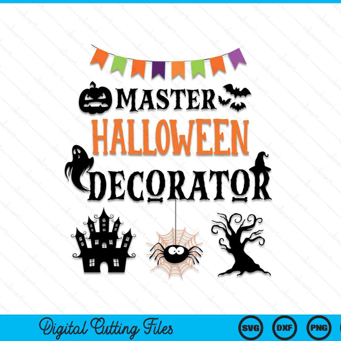 Decoración de amor para Halloween Maestro Decorador de Halloween SVG PNG Archivo de corte digital