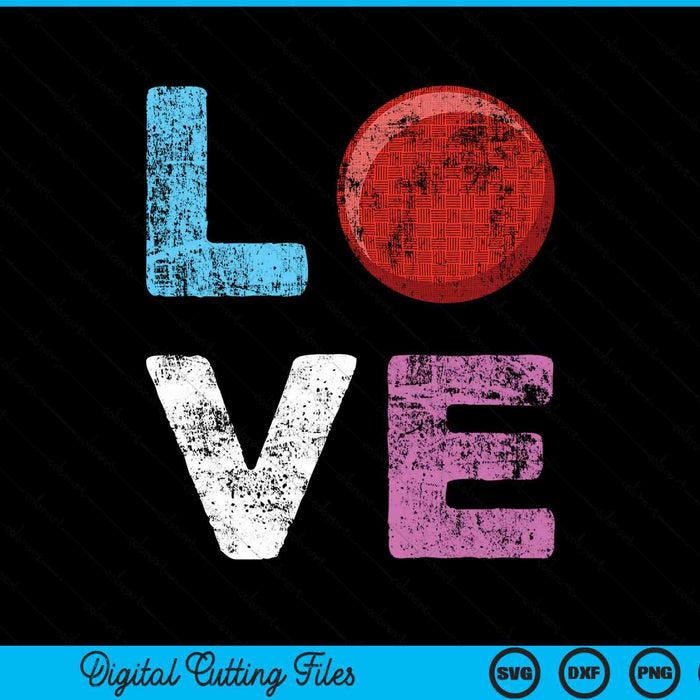 Love dodgeball team fan SVG cut file