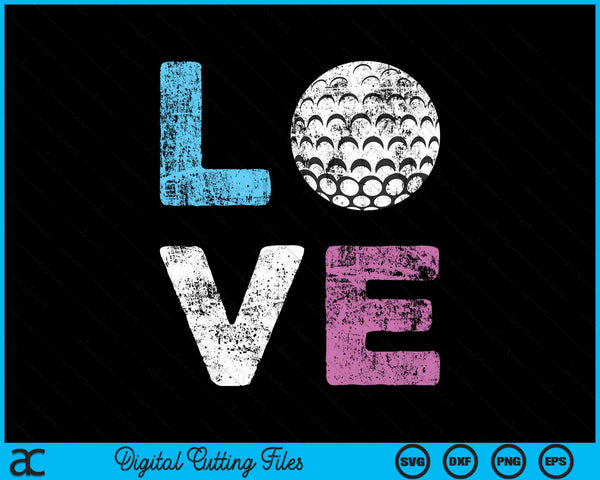 Love Golf Team Fan SVG PNG Digital Cutting Files
