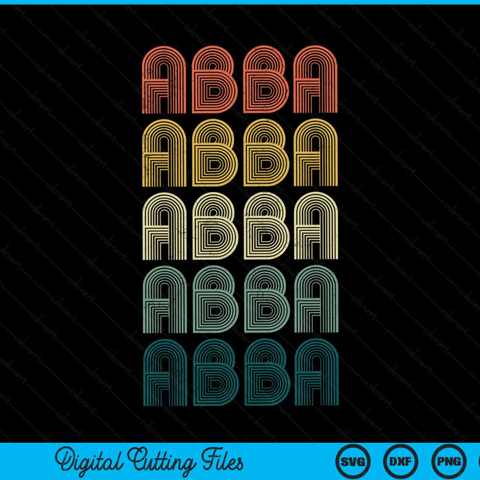 Love Heart Abba Tee Grunge Vintage Style Black Abba SVG PNG Digital Cutting File