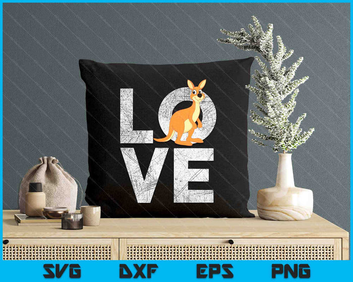 Love Kangaroo Australia Zookeeper Safari Animal Lover SVG PNG Digital Printable Files