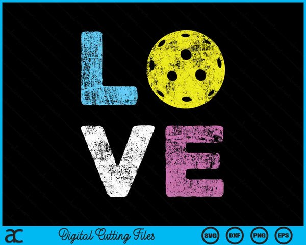 Love Pickleball Team Fan SVG PNG Digital Cutting Files