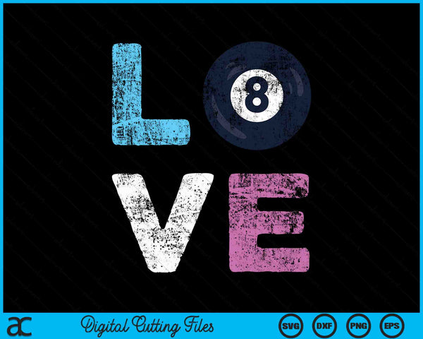 Love Poolball Team Fan SVG PNG Digital Cutting Files