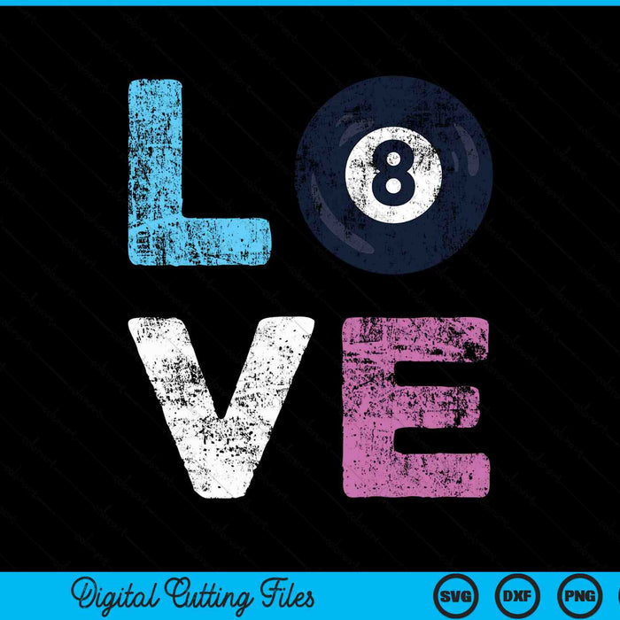 Love poolball team fan SVG cut file