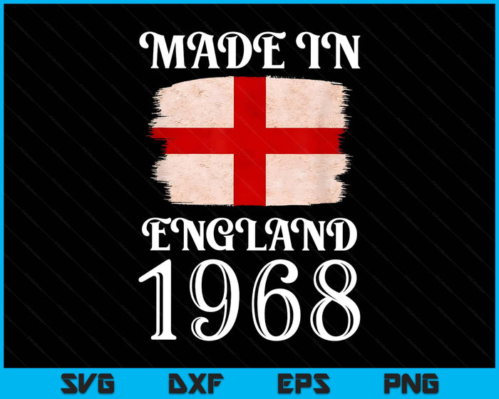 Love St Georges Day Made In England 1968 For Englishman SVG PNG Digital Printable Files