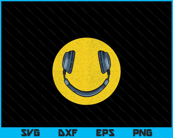 Love the 90's vintage headphones smile grunge music DJ SVG cut file