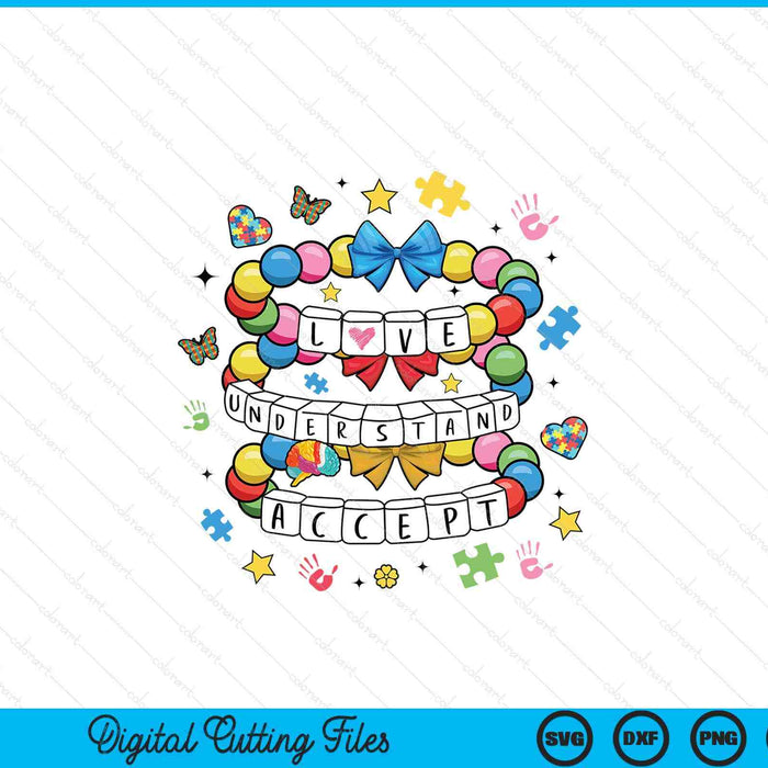 Love understand accept autism mama SVG cut file
