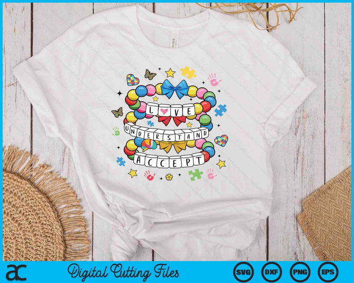 Love Understand Accept Autism Mama SVG PNG Digital Printable Files