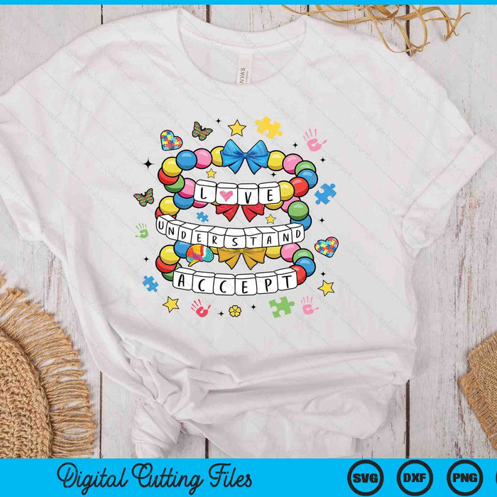 Love Understand Accept Autism Mama SVG PNG Digital Printable Files