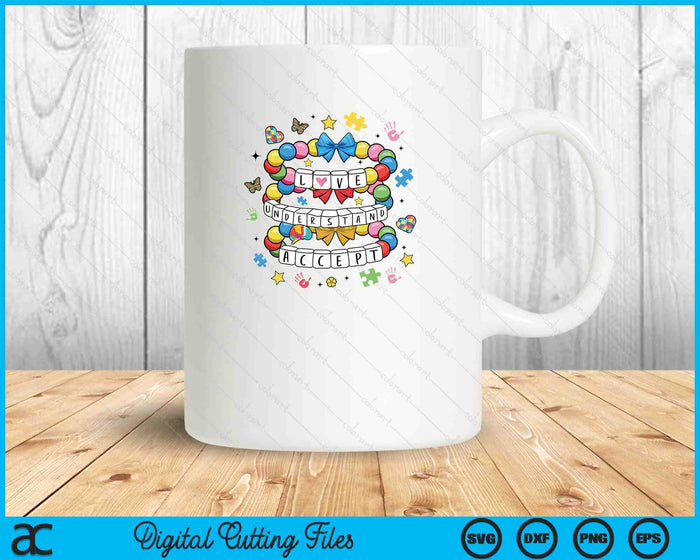 Love Understand Accept Autism Mama SVG PNG Digital Printable Files