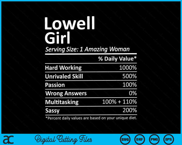 Lowell girl ma Massachusetts city home roots SVG cut file