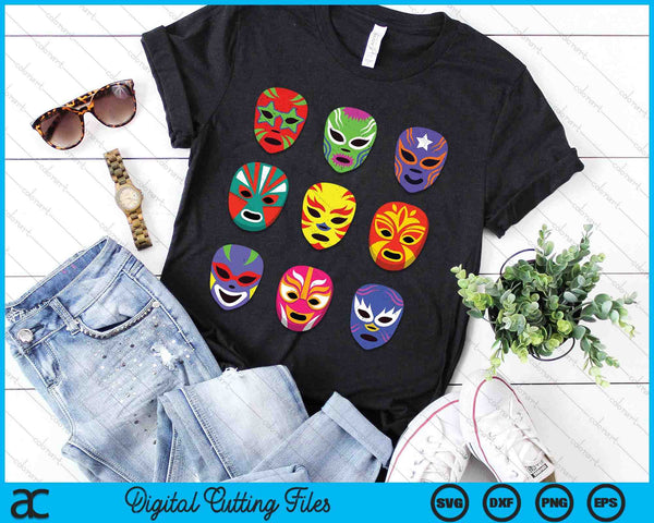 Lucha Libre Masks Mexican Wrestling Mask SVG PNG Digital Printable Files