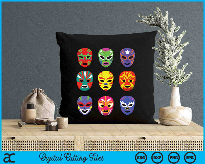 Lucha Libre Masks Mexican Wrestling Mask SVG PNG Digital Printable Files