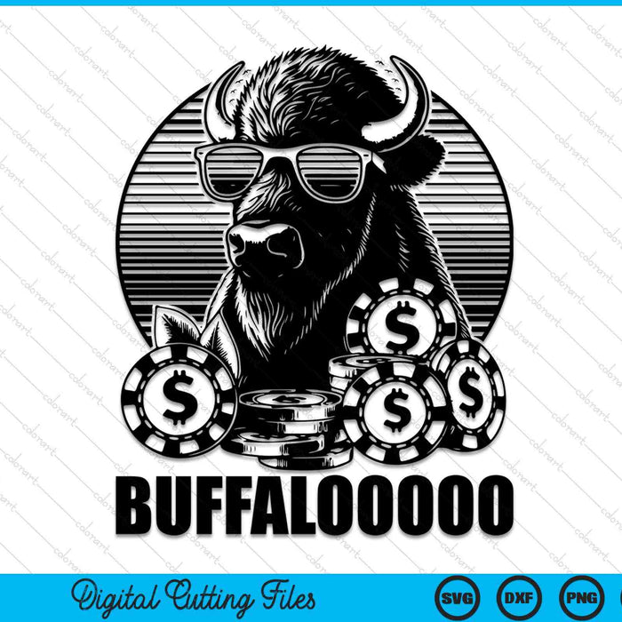 Lucky Buffalo Casino Slot Machine BUFFALOOOOO Gambling SVG PNG Digital Cutting Files