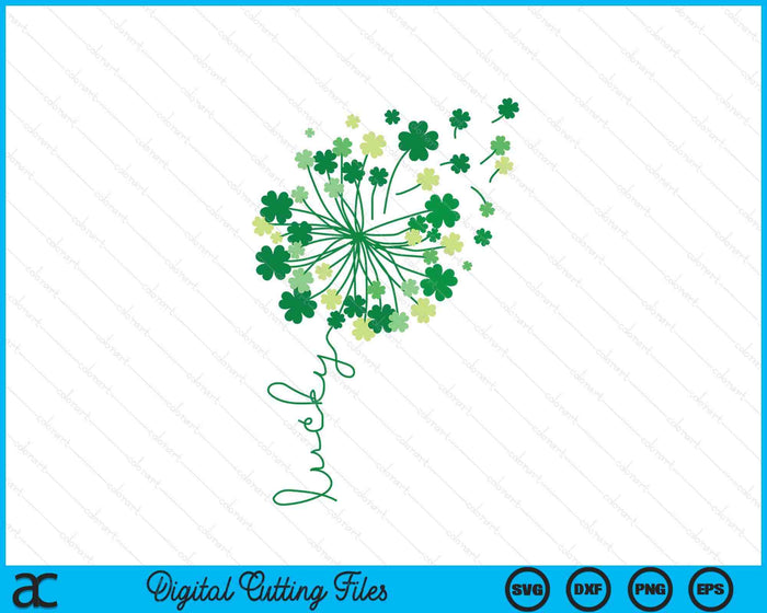 Lucky Dandelion St. Patrick’s Day SVG PNG Digital Printable Files