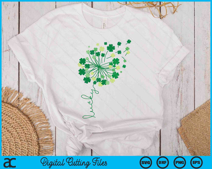 Lucky Dandelion St. Patrick’s Day SVG PNG Digital Printable Files