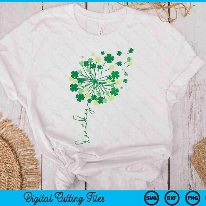 Lucky Dandelion St. Patrick’s Day SVG PNG Digital Printable Files