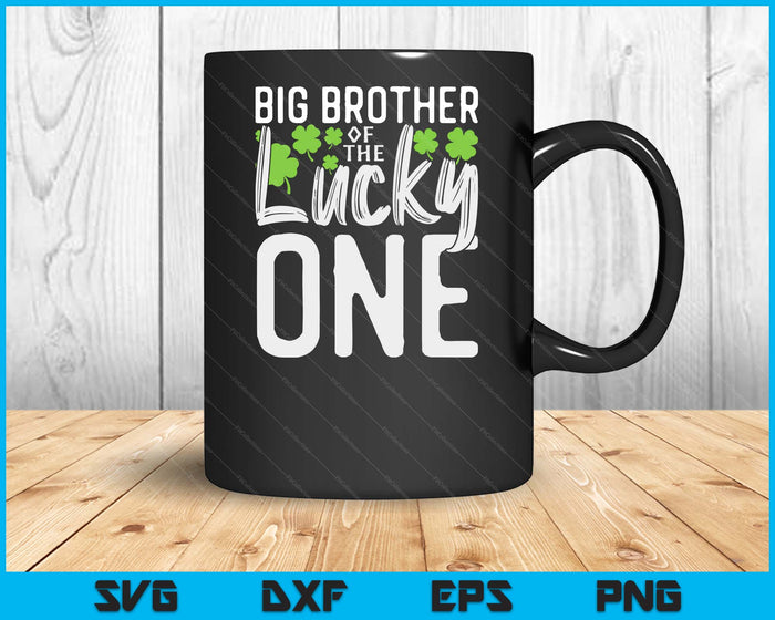 Lucky One eerste verjaardag Big Brother Family St. Patrick's Day SVG PNG digitale snijbestanden