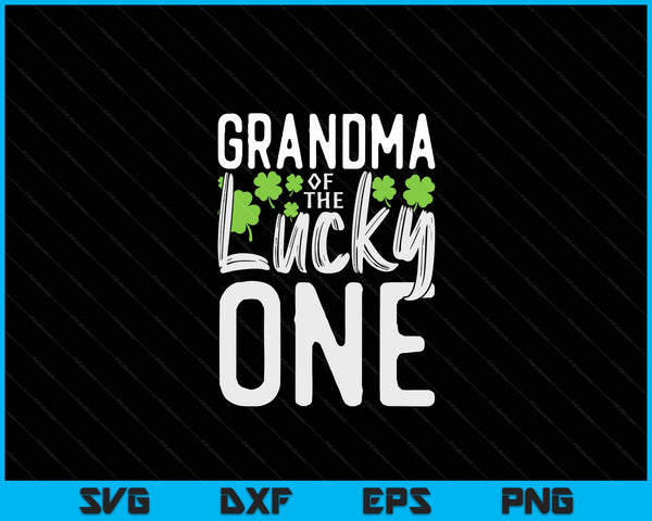 Lucky One eerste verjaardag oma familie St. Patrick's Day SVG PNG digitale snijbestanden