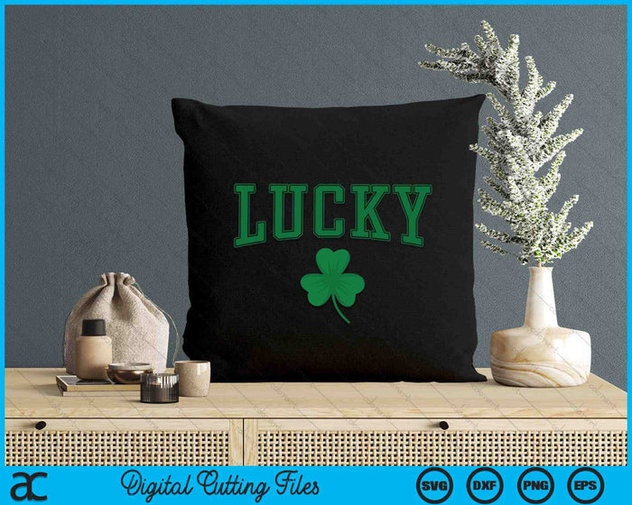 Lucky St Patrick's Day Clover Shamrock Lucky SVG PNG Digital Printable Files