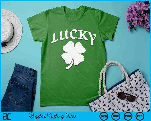 Lucky shamrock St Patrick's day SVG PNG Digital Cutting Files