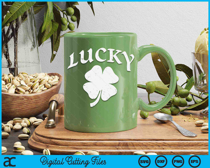 Lucky shamrock St Patrick's day SVG PNG Digital Cutting Files