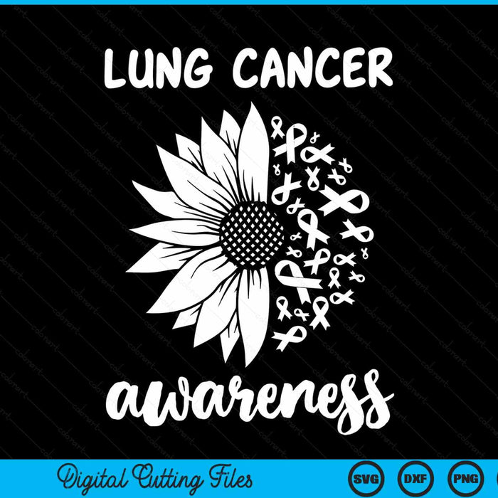 Lung cancer awareness SVG cut file