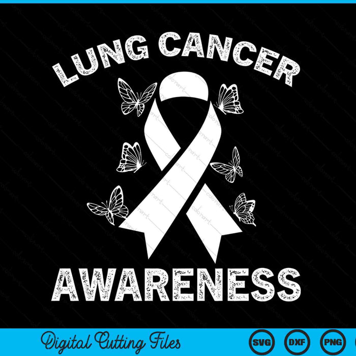 Lung cancer awareness SVG cut file