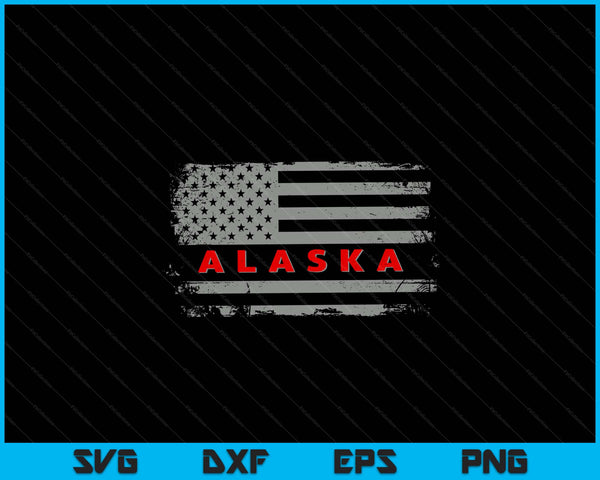 Luv Tee USA Alaska American State 4th Of July SVG PNG Digital Printable Files