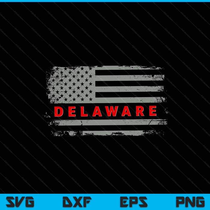 Luv USA Delaware American state 4th of July SVG cut file