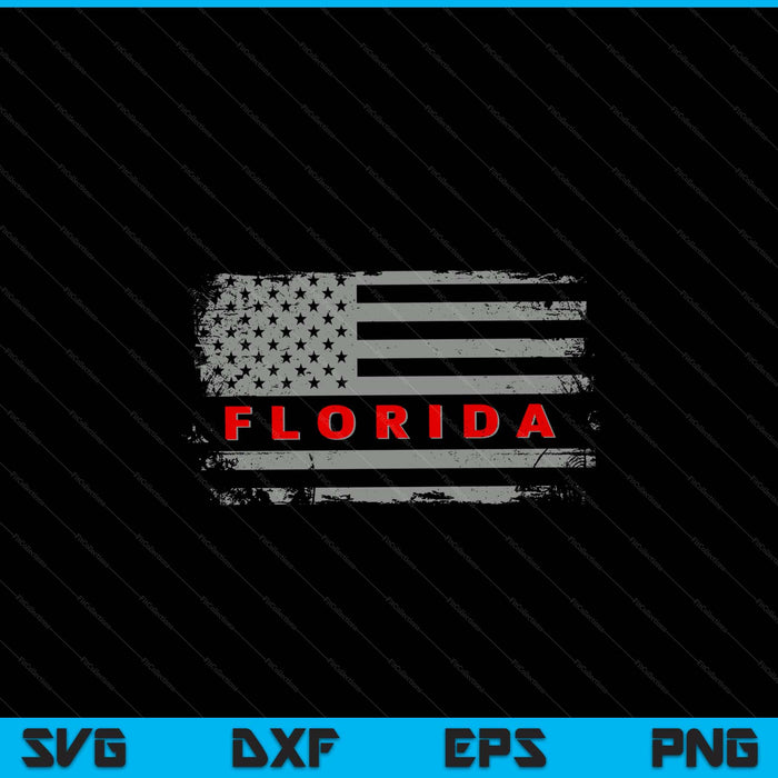 Luv USA Florida American state 4th of July SVG cut file