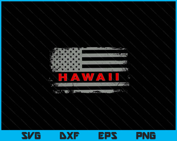 Luv Tee USA Hawaii American State 4th Of July SVG PNG Digital Printable Files