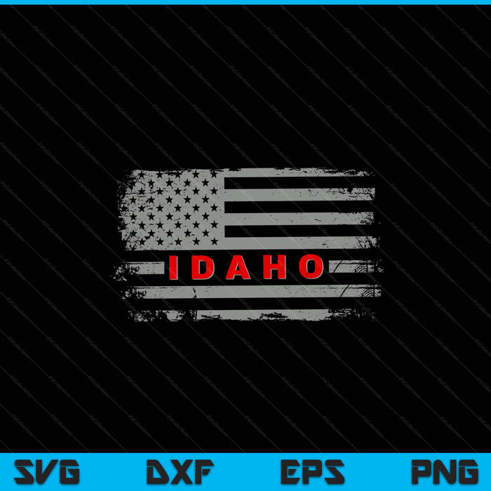 Luv USA Idaho American state 4th of July SVG cut file
