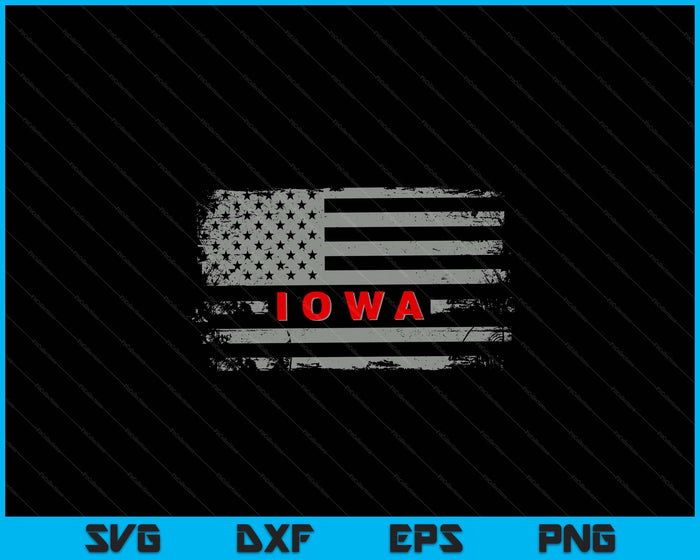 Luv Tee USA Iowa American State 4th Of July SVG PNG Digital Printable Files