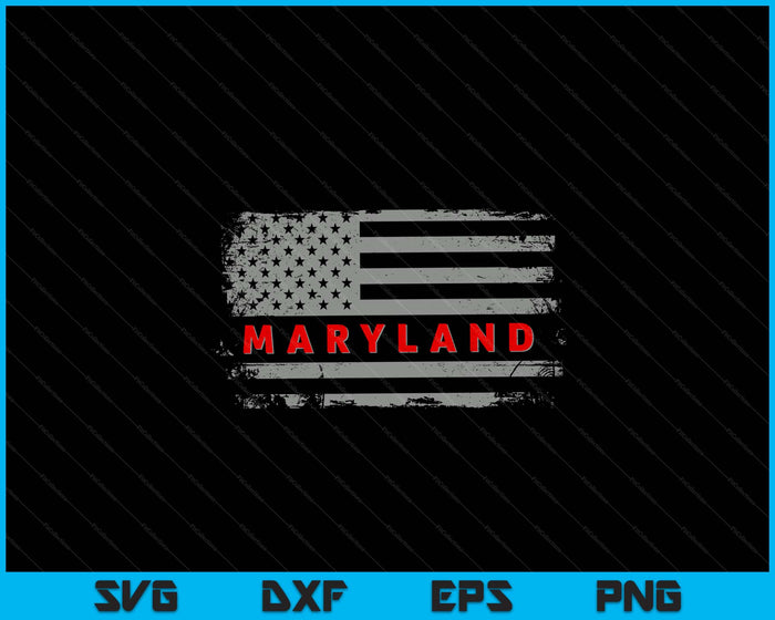 Luv Tee USA Maryland American State 4th Of July SVG PNG Digital Printable Files