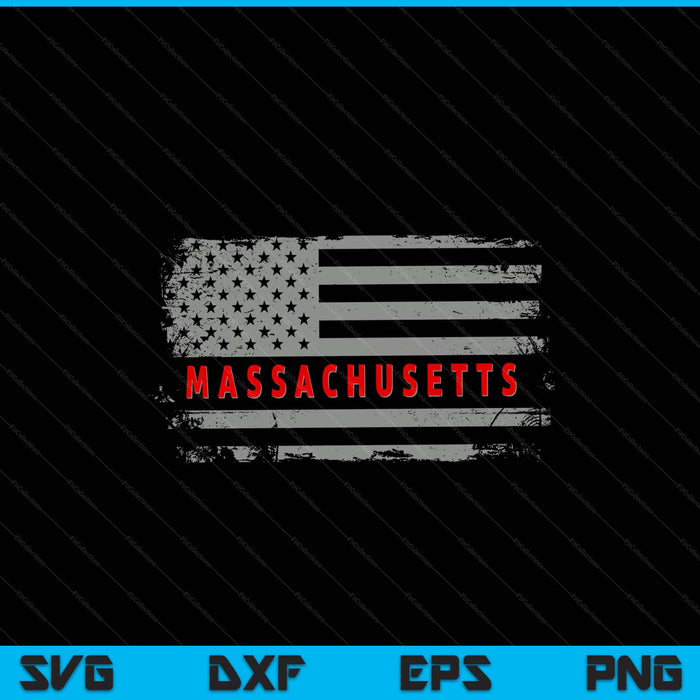 Luv USA Massachusetts American state 4th of July SVG cut file