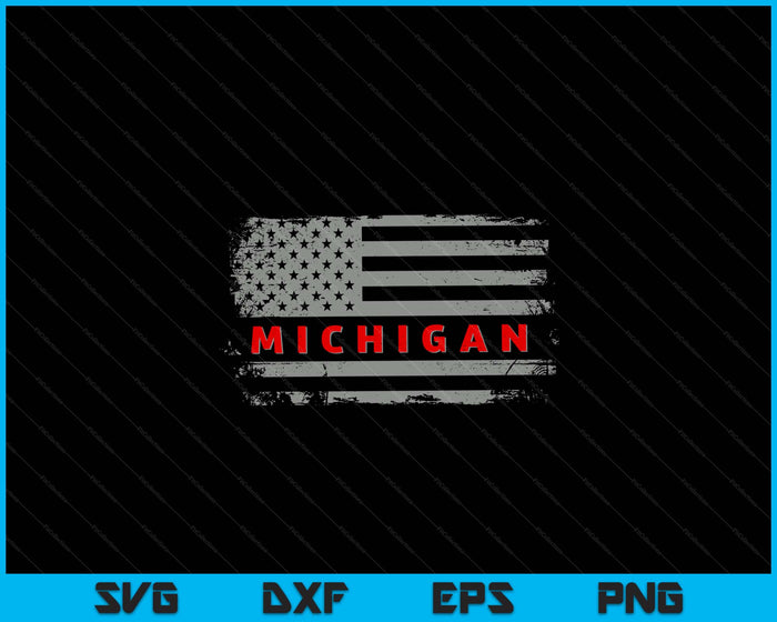 Luv Tee USA Michigan American State 4th Of July SVG PNG Digital Printable Files