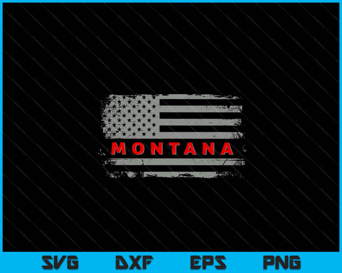 Luv Tee USA Montana American State 4th Of July SVG PNG Digital Printable Files