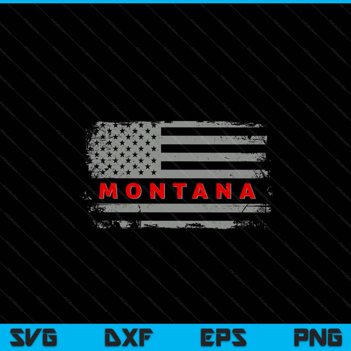 Luv USA Montana American state 4th of July SVG cut file