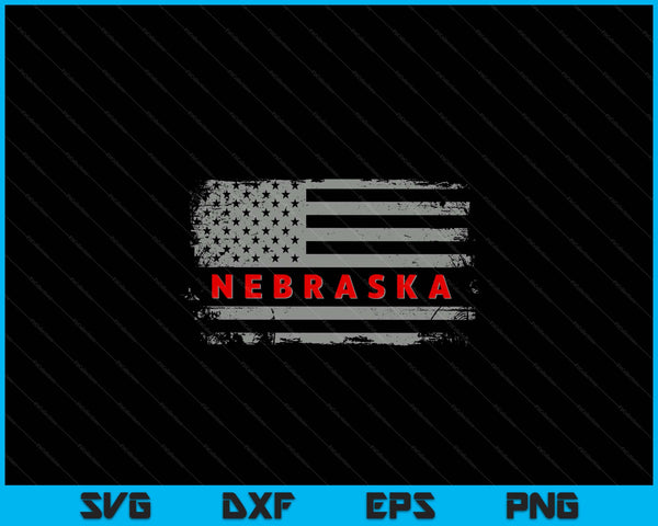 Luv USA Nebraska American state 4th of July SVG cut file