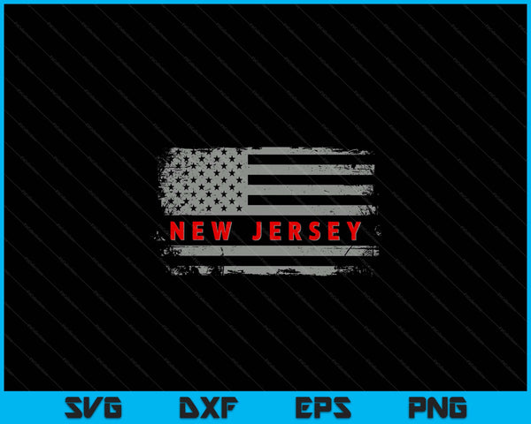 Luv USA New Jersey American state 4th of July SVG cut file