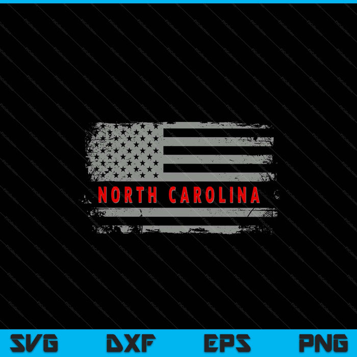 Luv USA North Carolina American state 4th of July SVG cut file